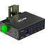 InLine® USB 3.2 Gen.1 industriële hub, 4 poorten, aluminium, met voeding
