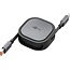 Goobay Self-Retracting USB-C™ Cable, 1 m, black;silver