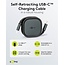 Goobay Self-Retracting USB-C™ Cable, 1 m, black;silver