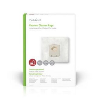 Nedis Stofzuigerzak | 12 Stuks | Synthetisch | Meest verkocht voor: Philips / Electrolux | Wit