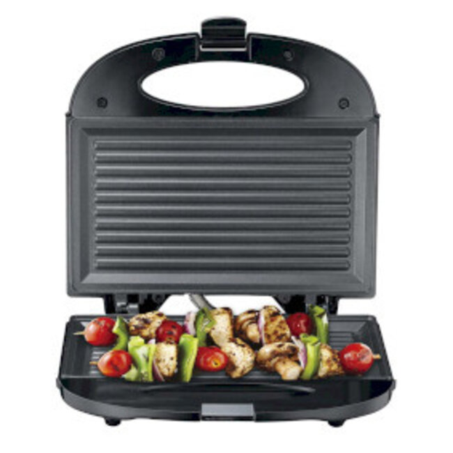 Sandwichmaker / grillplaat 750 Watt Zwart