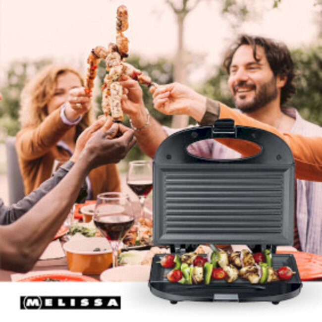 Sandwichmaker / grillplaat 750 Watt Zwart