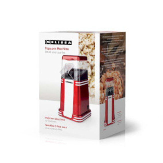 Popcornmaker | 60 g | 1200 W | 2 - 4 min | Rood/Wit