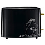 Keramische broodrooster 2 sneetjes zwart 875W