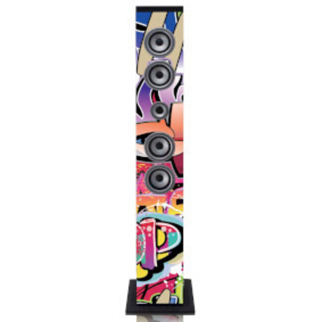 Speakertower met Bluetooth®, PLL FM-radio, USB- en SD-speler