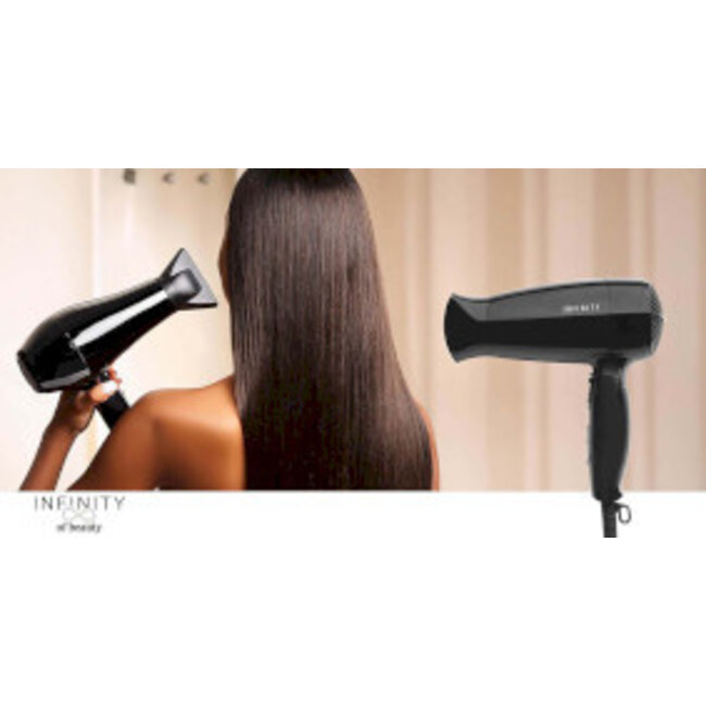 Haardroger met inklapbare handgreep 1600W Zwart