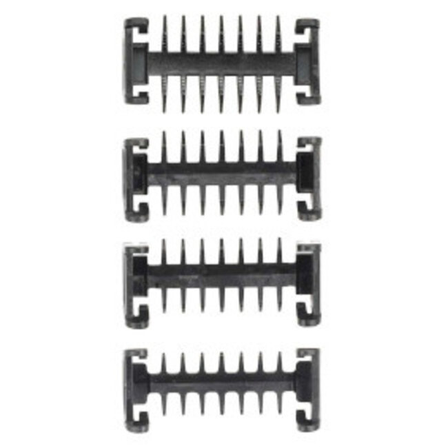 Oplaadbare baard- en bodytrimmer met ultradun scheermes, inclusief 4 afstandskammen Zwart