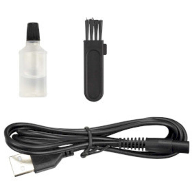 Oplaadbare baard- en bodytrimmer met ultradun scheermes, inclusief 4 afstandskammen Zwart