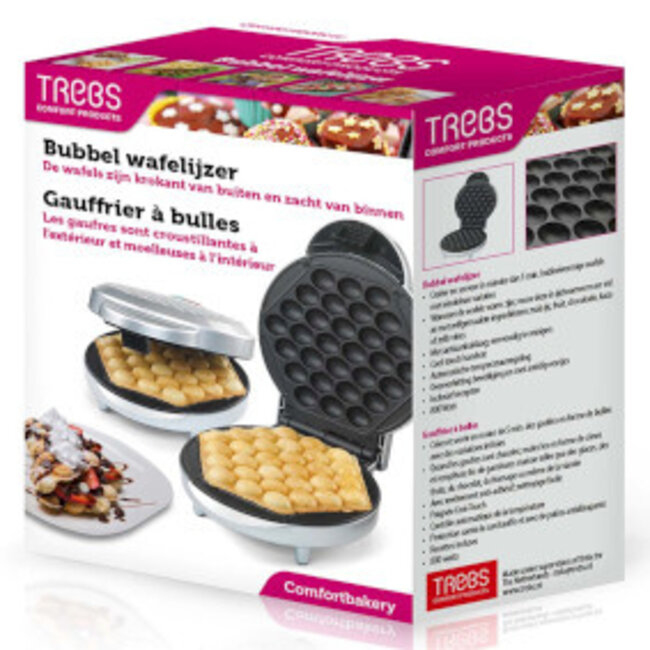 Bellenwafelijzer Comfortbakery met indicatielampje en antiaanbaklaag