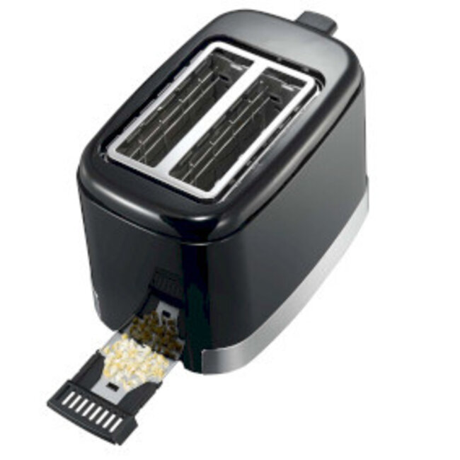 Broodrooster 2 sneden 800W Zwart / Roestvrij staal