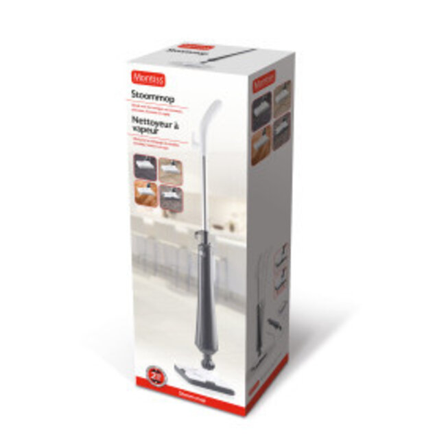 Stoommop Grijs 350 ml met 4 m snoer en 4 accessoires