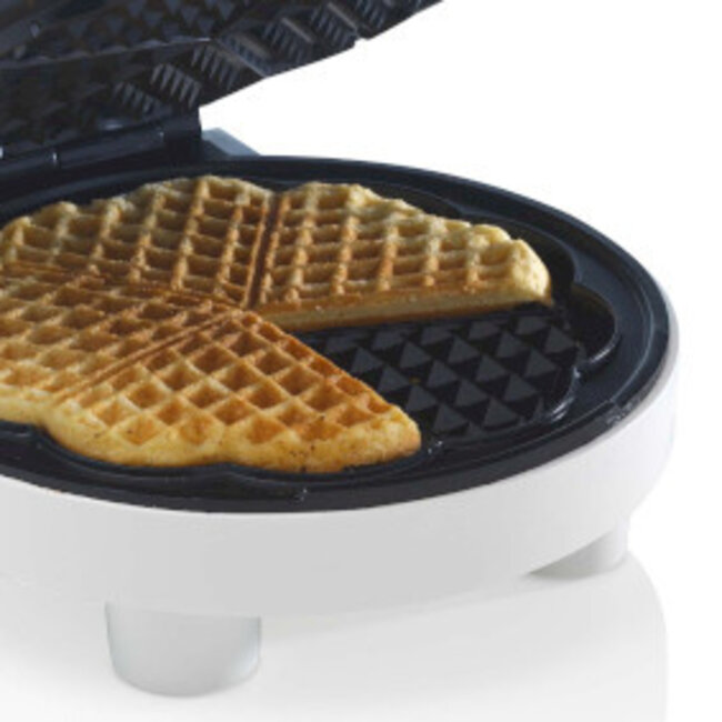 Wafelijzer hartvormig Wit