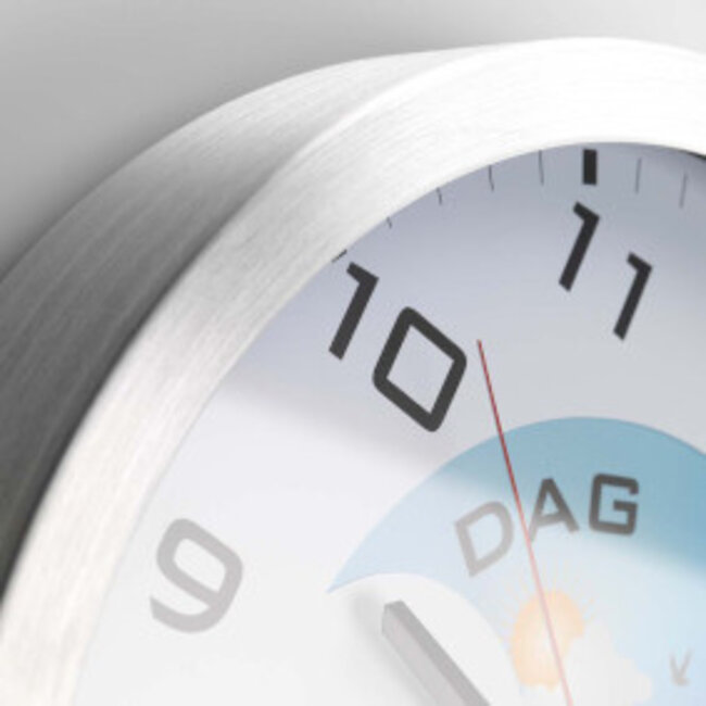 Analoge dementieklok aluminium