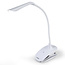 Oplaadbare LED-lamp met klem Wit