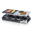 8-persoons Raclette grill/steentop zwart