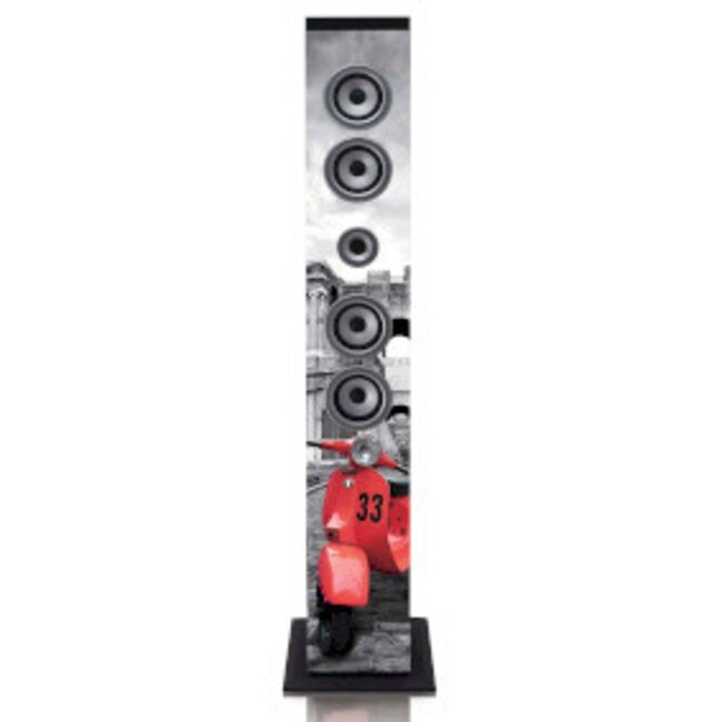 Speakertower met Bluetooth®, PLL FM-radio, USB- en SD-speler