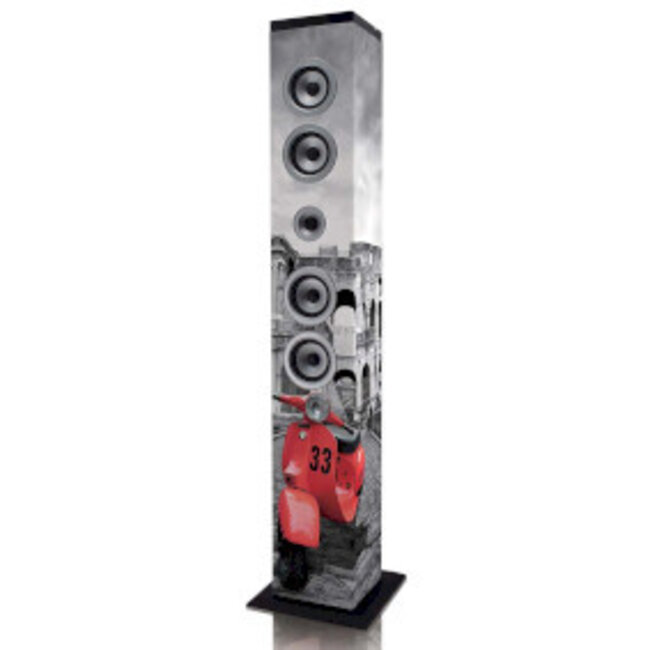 Speakertower met Bluetooth®, PLL FM-radio, USB- en SD-speler