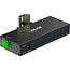 InLine® USB 3.2 Gen.1 industriële hub, 10 poorten, aluminium, met voeding