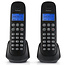 Draadloze telefoon met 2 handsets Zwart