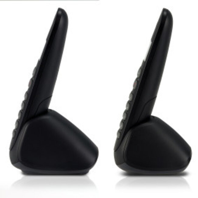 Draadloze telefoon met 2 handsets Zwart
