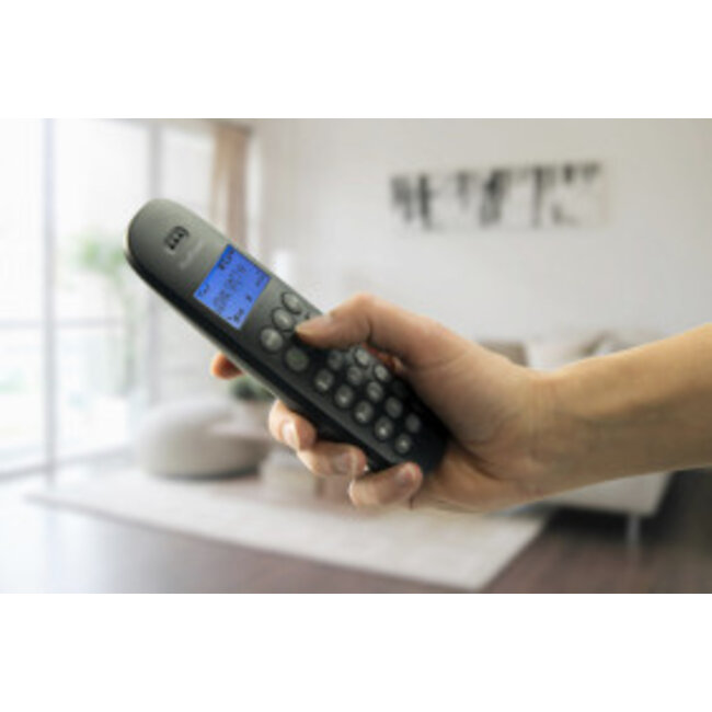 Draadloze telefoon met 2 handsets Zwart