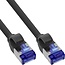 SFTP CAT6a slimline flexibele netwerkkabel | TPE LSZH | zwart | 25 meter