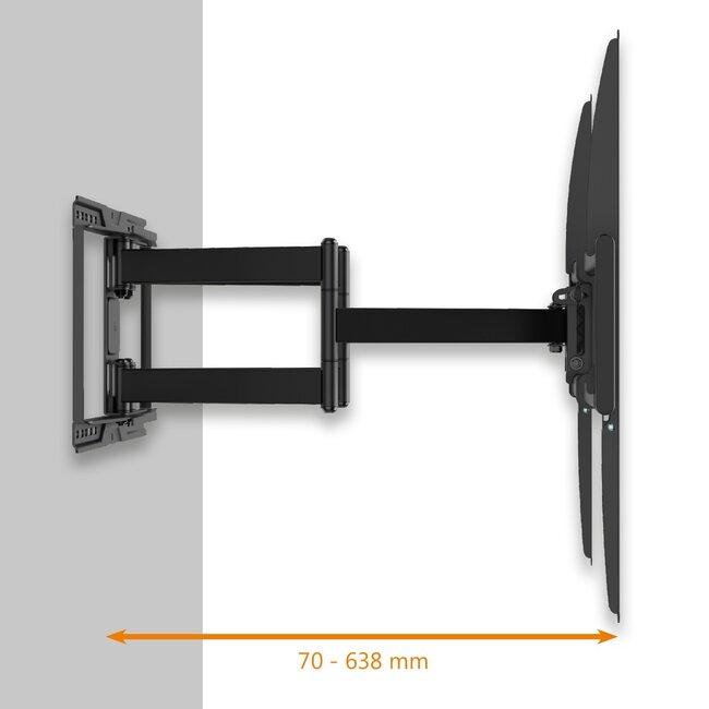 My Wall TV-muurbeugel | tot 105 inch | full motion | 3 draaipunten