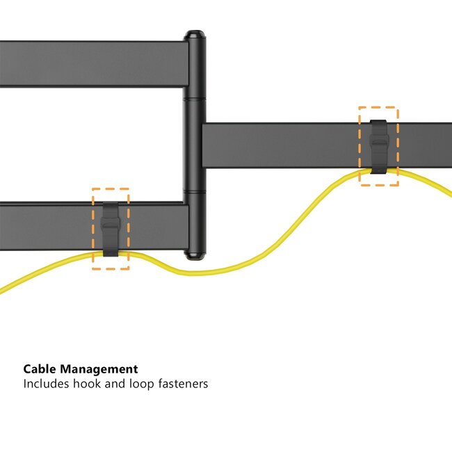 My Wall TV-muurbeugel | tot 105 inch | full motion | 3 draaipunten