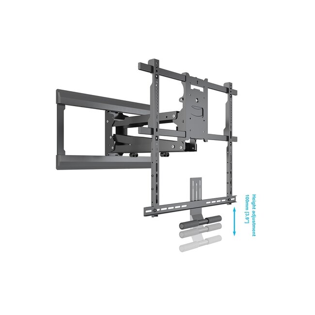 My Wall TV-muurbeugel met soundbarhouder | tot 65 inch | interactief | 3 draaipunten