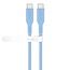 Goobay USB-C siliconen kabel | USB2.0 | PD 60W | blauw | 1,5 meter