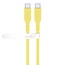 Goobay USB-C siliconen kabel | USB2.0 | PD 60W | geel | 1,5 meter
