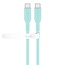 Goobay USB-C siliconen kabel | USB2.0 | PD 60W | turquoise | 1,5 meter