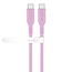 Goobay USB-C siliconen kabel | USB2.0 | PD 60W | roze | 1,5 meter
