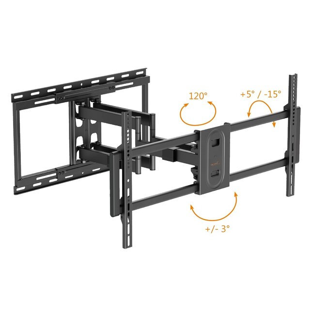 My Wall TV-muurbeugel | tot 100 inch | full motion | 3 draaipunten