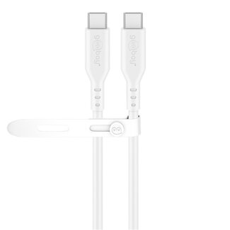 Goobay Goobay USB-C siliconen kabel | USB2.0 | PD 60W | wit | 1,5 meter