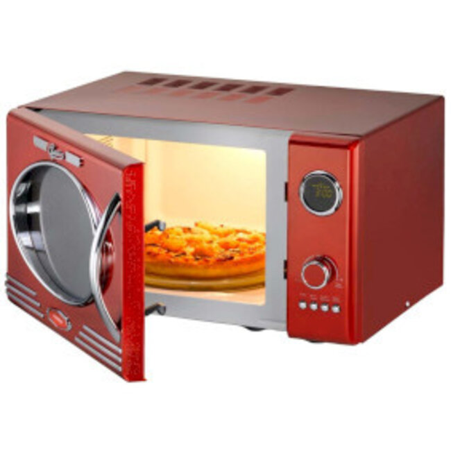 Magnetron elektronische grill 23L 800W Metallic Rood