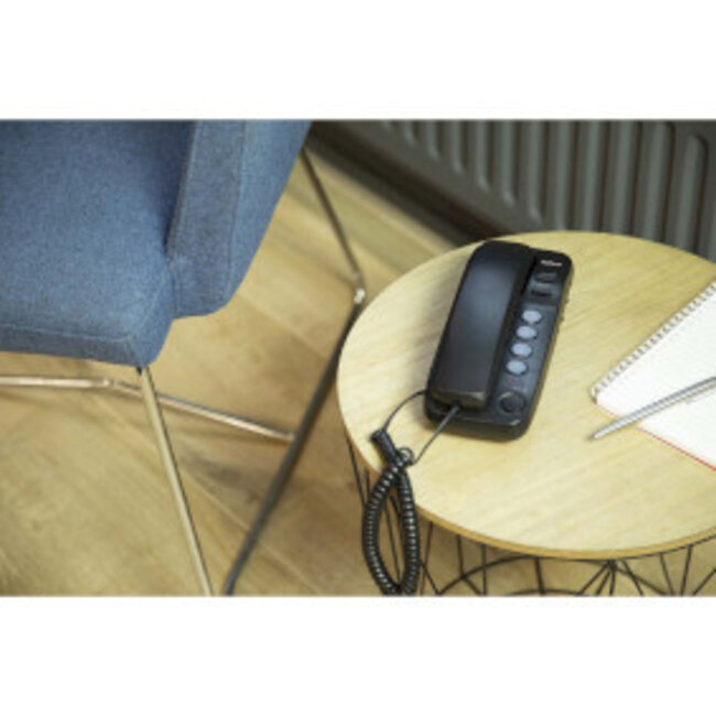 Compacte telefoon met snoer Zwart