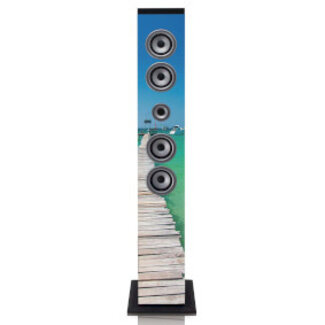 Speakertower met Bluetooth®, PLL FM-radio, USB- en SD-speler