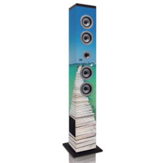 Speakertower met Bluetooth®, PLL FM-radio, USB- en SD-speler