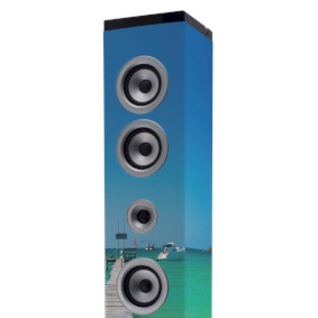 Speakertower met Bluetooth®, PLL FM-radio, USB- en SD-speler