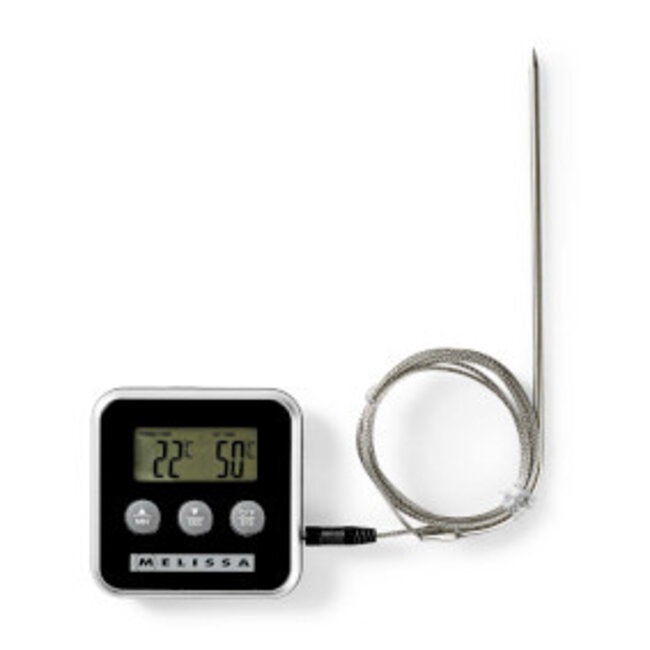 Vleesthermometer | tot 250°C | Alarmtimer | LCD-scherm