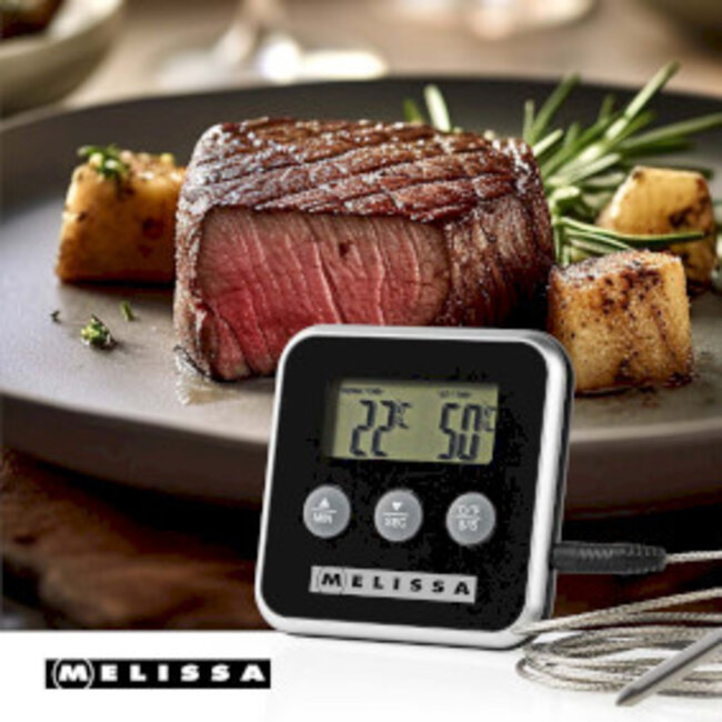 Vleesthermometer | tot 250°C | Alarmtimer | LCD-scherm
