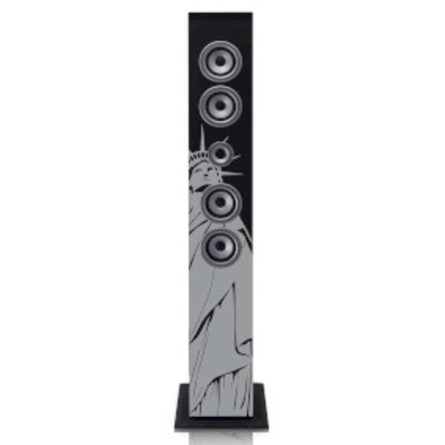 Speakertower met Bluetooth®, PLL FM-radio, USB- en SD-speler
