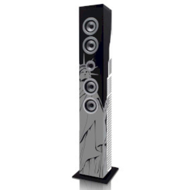 Speakertower met Bluetooth®, PLL FM-radio, USB- en SD-speler
