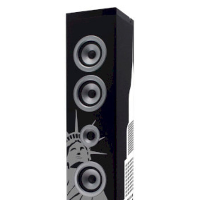 Speakertower met Bluetooth®, PLL FM-radio, USB- en SD-speler