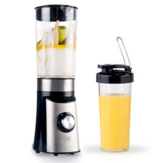 Smoothie-to-go pro drinkbeker Comfortjuicer 450 ml voor school, werk of de sportschool - Zwart