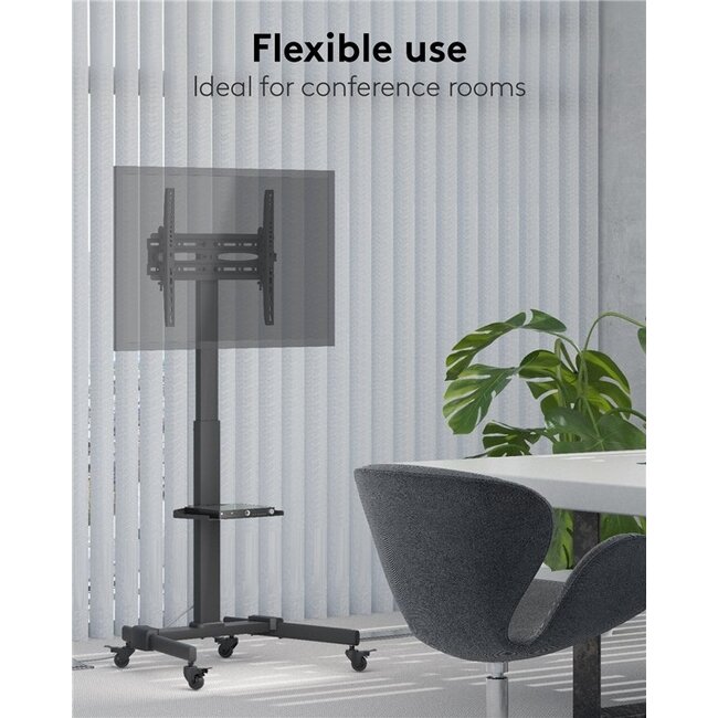 Goobay TV-vloerstandaard | tot 70 inch | verrijdbaar | kantelbaar
