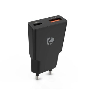 Nedis Nedis USB lader | USB-C PD en USB-A QC | GaN | 20W | zwart
