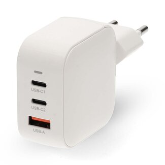 Nedis Nedis USB lader | 2x USB-C PD en 1x USB-A QC | GaN | 70W | wit