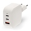 Nedis USB lader | 2x USB-C PD en 1x USB-A QC | GaN | 70W | wit